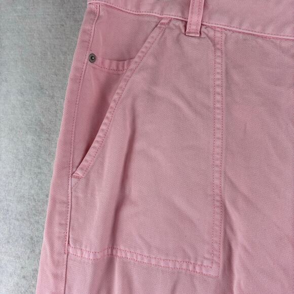 Guess Bowie Cargo Chino Jogger Pant Women 29 Pink Pockets Zipper Leg Tencel Soft - Picture 10 of 16